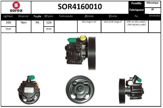 SNRA SOR4160010 Hydraulic Pump, steering system SOR4160010
