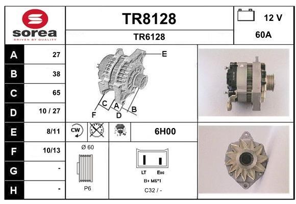 SNRA TR8128 Alternator TR8128