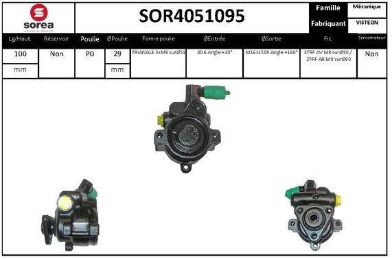 SNRA SOR4051095 Hydraulic Pump, steering system SOR4051095