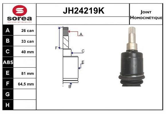 SNRA JH24219K Joint kit, drive shaft JH24219K