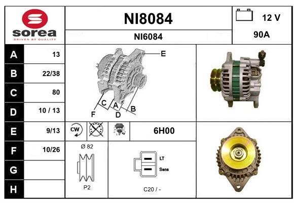 SNRA NI8084 Alternator NI8084