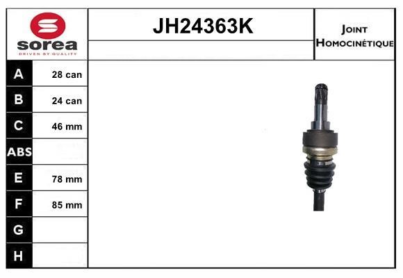 SNRA JH24363K Joint kit, drive shaft JH24363K