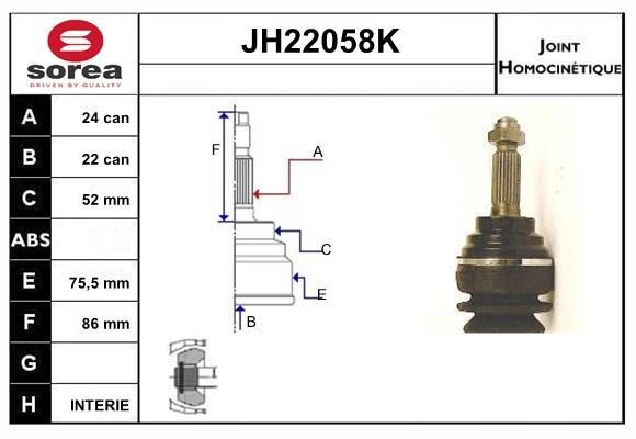 SNRA JH22058K CV joint JH22058K