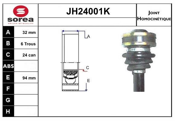 SNRA JH24001K CV joint JH24001K