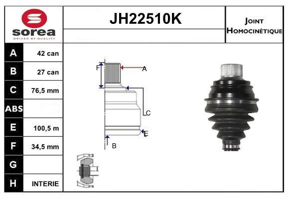 SNRA JH22510K CV joint JH22510K
