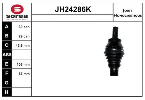 SNRA JH24286K Joint kit, drive shaft JH24286K