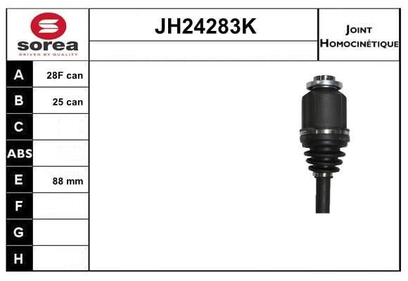SNRA JH24283K Joint kit, drive shaft JH24283K