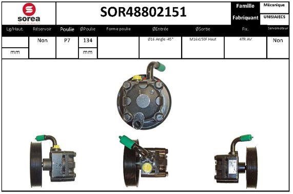 SNRA SOR48802151 Hydraulic Pump, steering system SOR48802151
