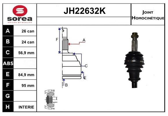 SNRA JH22632K Joint kit, drive shaft JH22632K