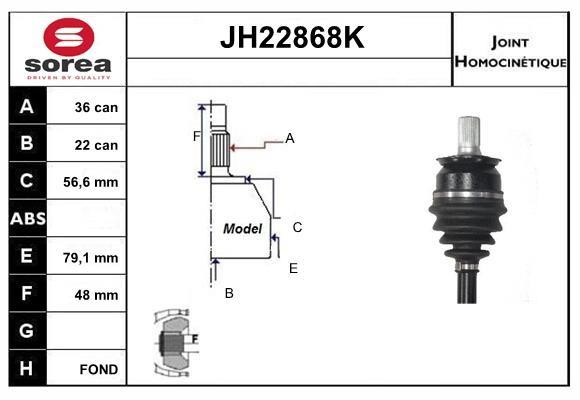 SNRA JH22868K Joint kit, drive shaft JH22868K
