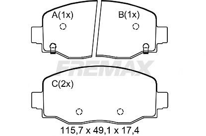 Fremax FBP-0176 Brake Pad Set, disc brake FBP0176