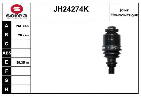 SNRA JH24274K Joint kit, drive shaft JH24274K