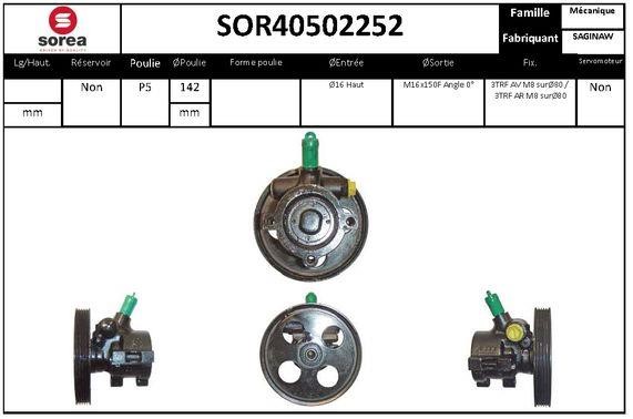 SNRA SOR40502252 Hydraulic Pump, steering system SOR40502252