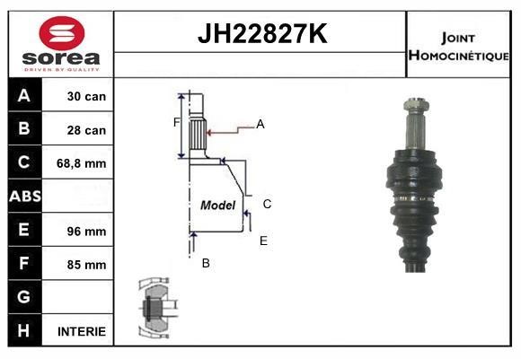 SNRA JH22827K Joint kit, drive shaft JH22827K