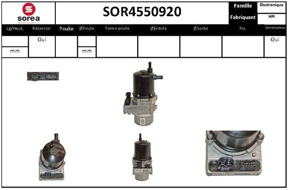 SNRA SOR4550920 Hydraulic Pump, steering system SOR4550920