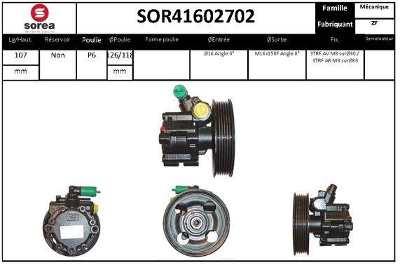 SNRA SOR41602702 Hydraulic Pump, steering system SOR41602702