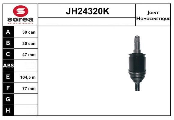 SNRA JH24320K Joint kit, drive shaft JH24320K