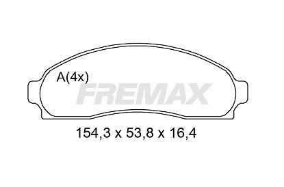 Fremax FBP-2185 Front disc brake pads, set FBP2185