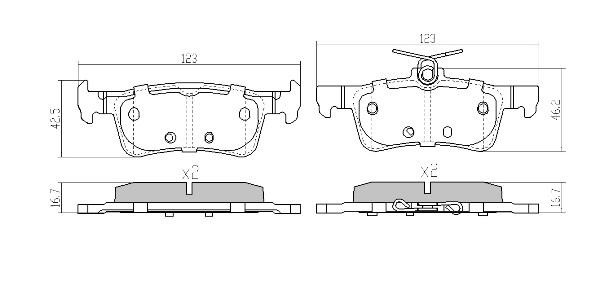 Fremax FBP-0330 Rear disc brake pads, set FBP0330