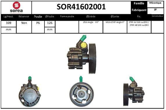 SNRA SOR41602001 Hydraulic Pump, steering system SOR41602001