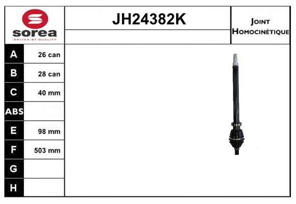 SNRA JH24382K Joint kit, drive shaft JH24382K