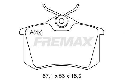 Fremax FBP-2597 Rear disc brake pads, set FBP2597