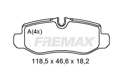 Fremax FBP-2010 Rear disc brake pads, set FBP2010