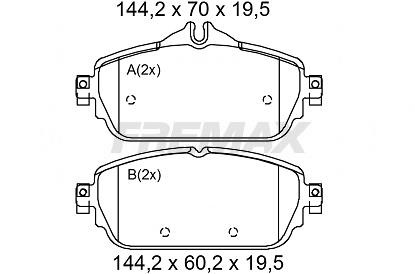 Fremax FBP-2107 Front disc brake pads, set FBP2107