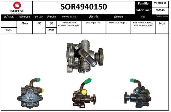 SNRA SOR4940150 Hydraulic Pump, steering system SOR4940150