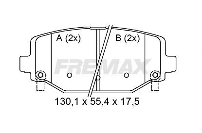 Fremax FBP-1875 Brake Pad Set, disc brake FBP1875