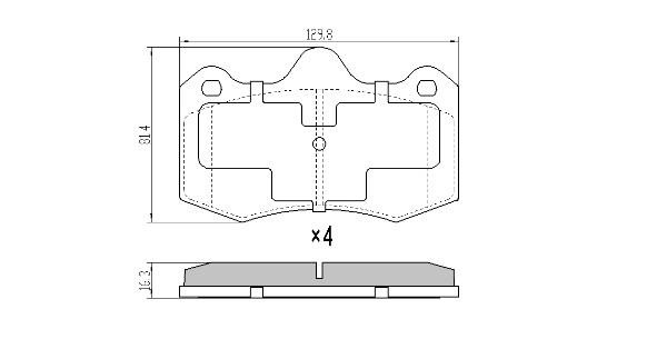 Fremax FBP-1855 Brake Pad Set, disc brake FBP1855