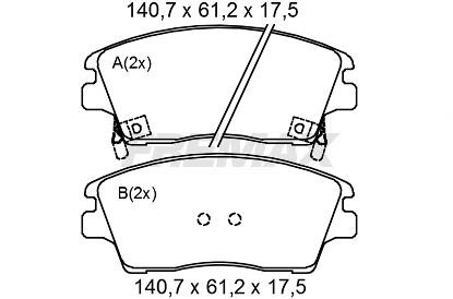 Fremax FBP-2614 Brake Pad Set, disc brake FBP2614