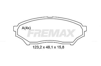 Fremax FBP-2247 Brake Pad Set, disc brake FBP2247