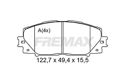 Fremax FBP-2619 Front disc brake pads, set FBP2619