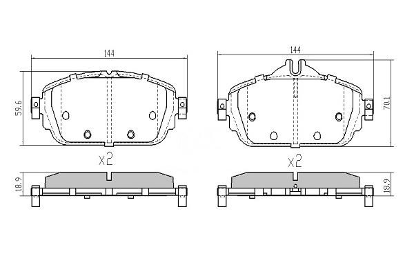 Fremax FBP-1895 Brake Pad Set, disc brake FBP1895