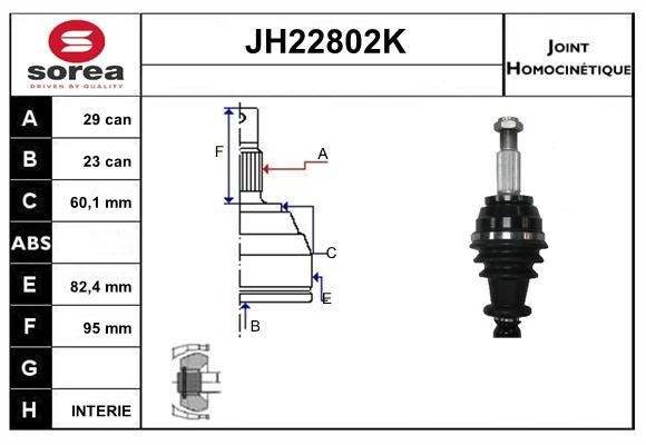 SNRA JH22802K Joint kit, drive shaft JH22802K