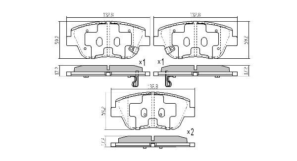 Fremax FBP-1861 Brake Pad Set, disc brake FBP1861