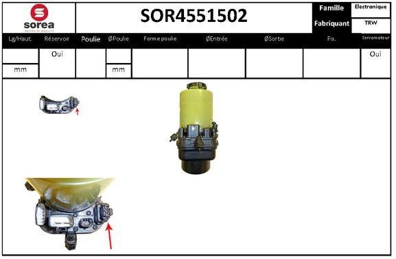 SNRA SOR4551502 Hydraulic Pump, steering system SOR4551502