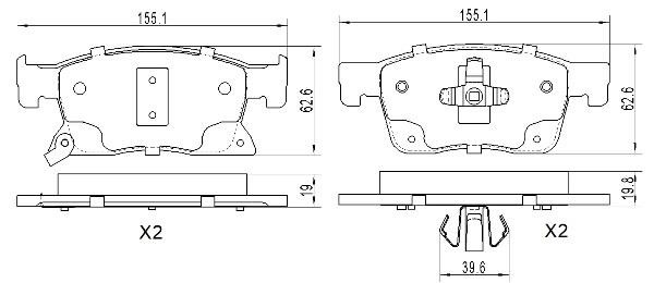 Fremax FBP-0026 Brake Pad Set, disc brake FBP0026