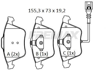 Fremax FBP-1899 Brake Pad Set, disc brake FBP1899