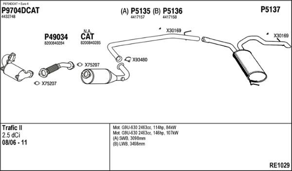 Fenno RE1029 Exhaust system RE1029