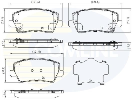 Comline CBP32526 Brake Pad Set, disc brake CBP32526