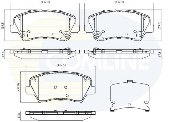 Comline CBP32408 Brake Pad Set, disc brake CBP32408