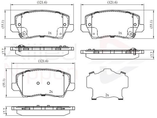 Comline ADB32526 Brake Pad Set, disc brake ADB32526