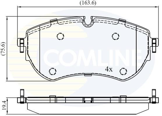Comline CBP02456 Brake Pad Set, disc brake CBP02456