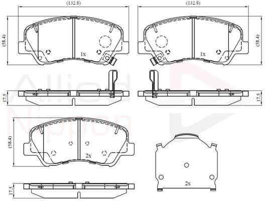 Comline ADB32493 Brake Pad Set, disc brake ADB32493