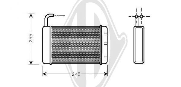 Diederichs DCM1006 Heat exchanger, interior heating DCM1006