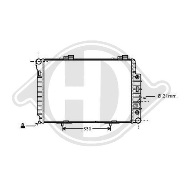 Diederichs DCM2343 Radiator, engine cooling DCM2343