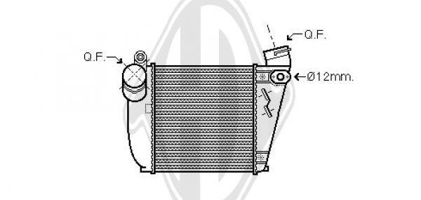 Diederichs DCA1038 Intercooler, charger DCA1038