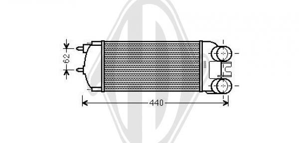 Diederichs DCA1084 Intercooler, charger DCA1084